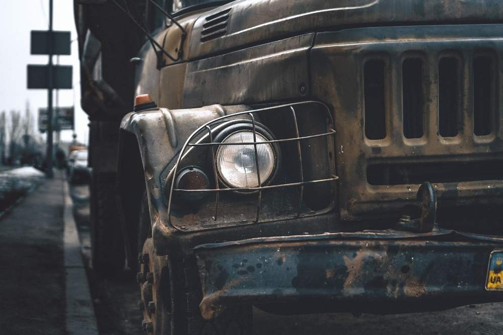 Trucks in Houston Junk Yard